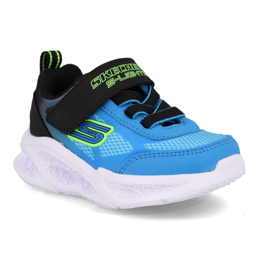 Skechers Tenis METEOR LIGHTS 401495N-BKBL Preto-Azul Sint_4__